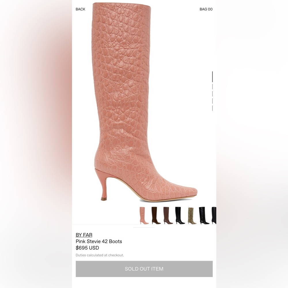 BY FAR pink stevie leather Boots